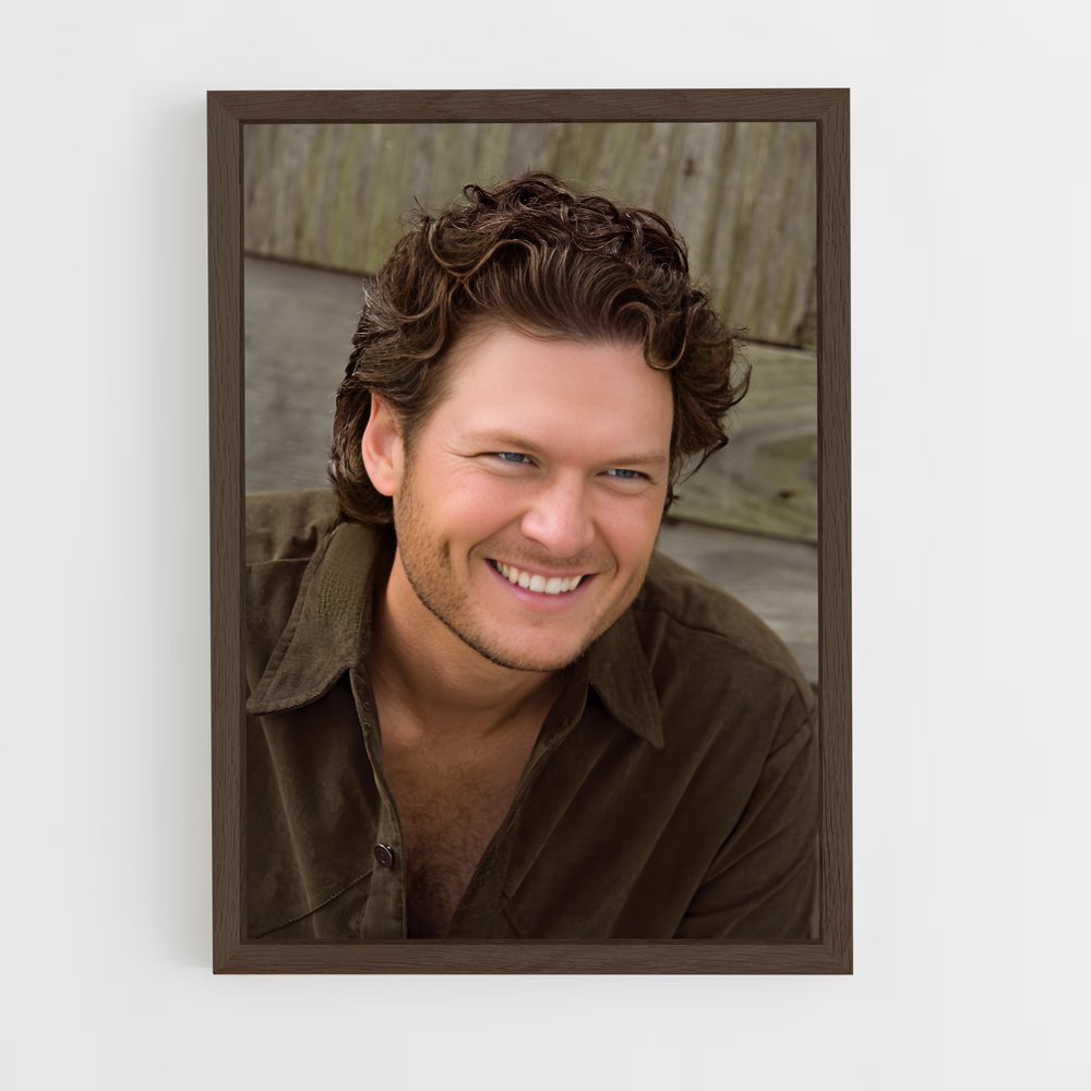 ap-blake shelton-10 cadre Bois foncé