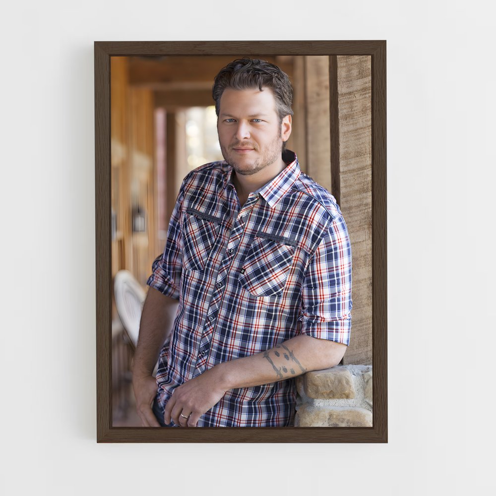 ap-blake shelton-11 cadre Bois foncé