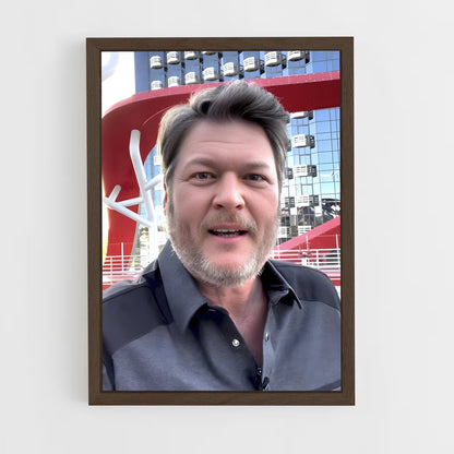 ap-blake shelton-12 cadre Bois foncé