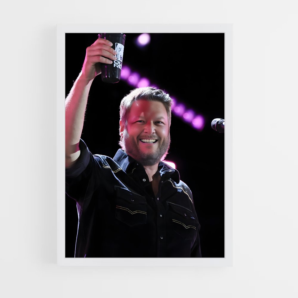 ap-blake shelton-4 cadre Blanc