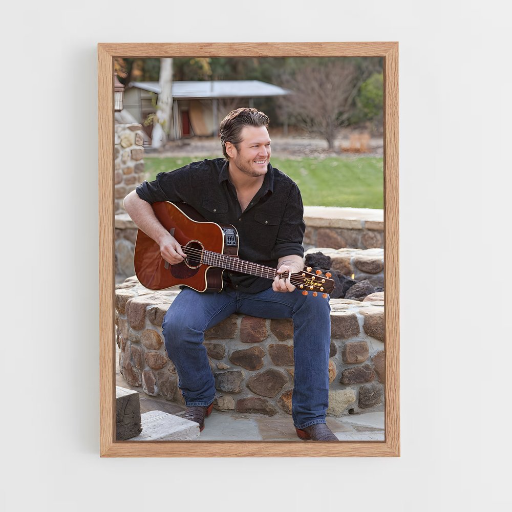 ap-blake shelton-6 cadre Bois clair