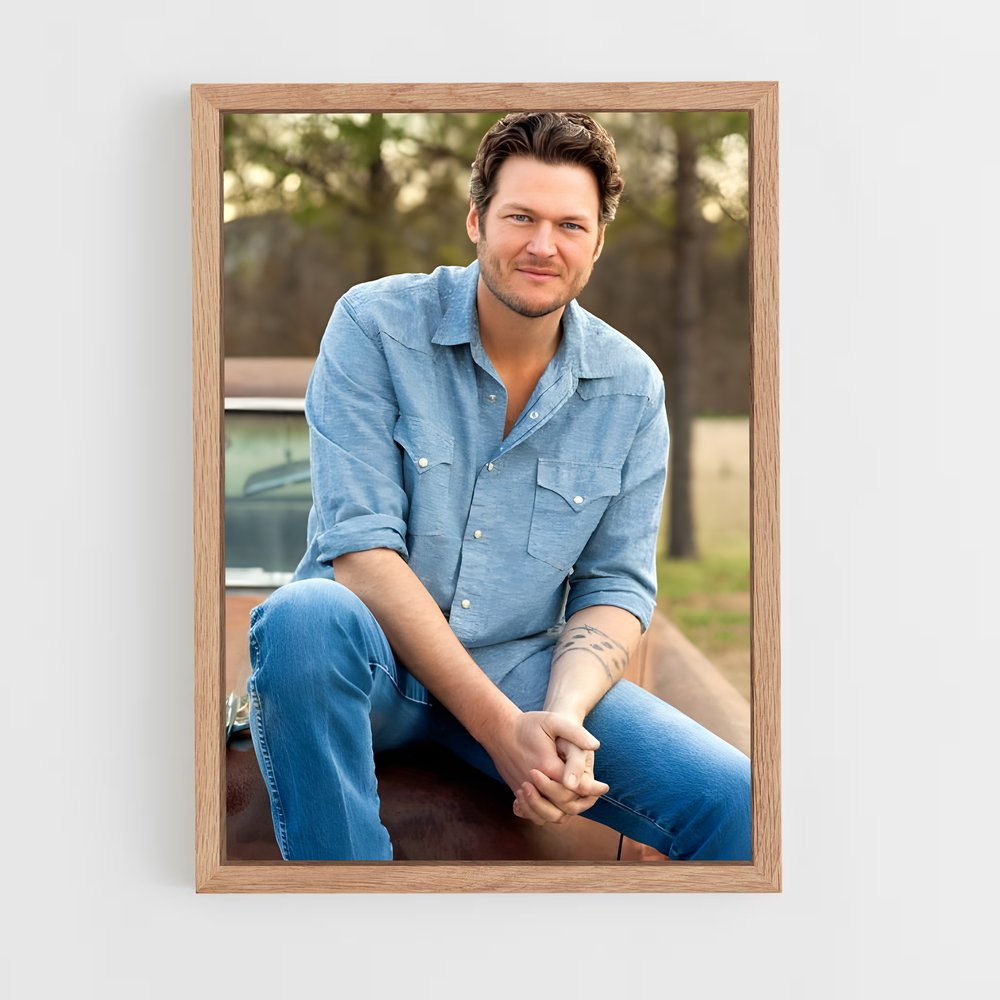 ap-blake shelton-7 cadre Bois clair