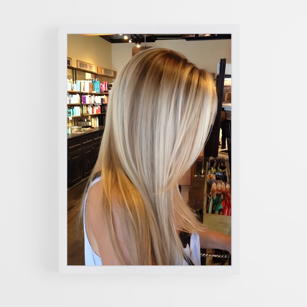 ap-blonde hair-5 cadre Blanc