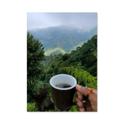 Poster Café en Montagne