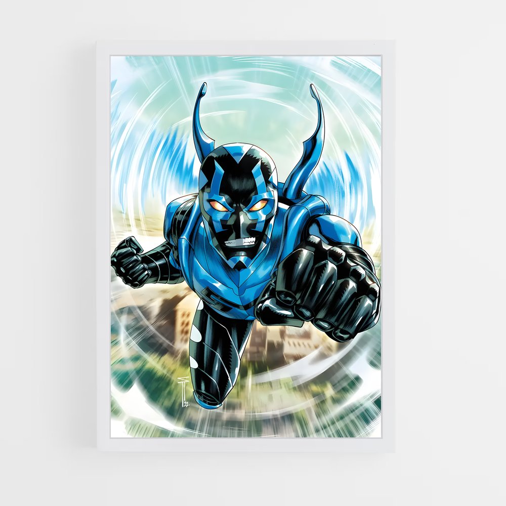 ap-blue beetle-10 cadre Blanc