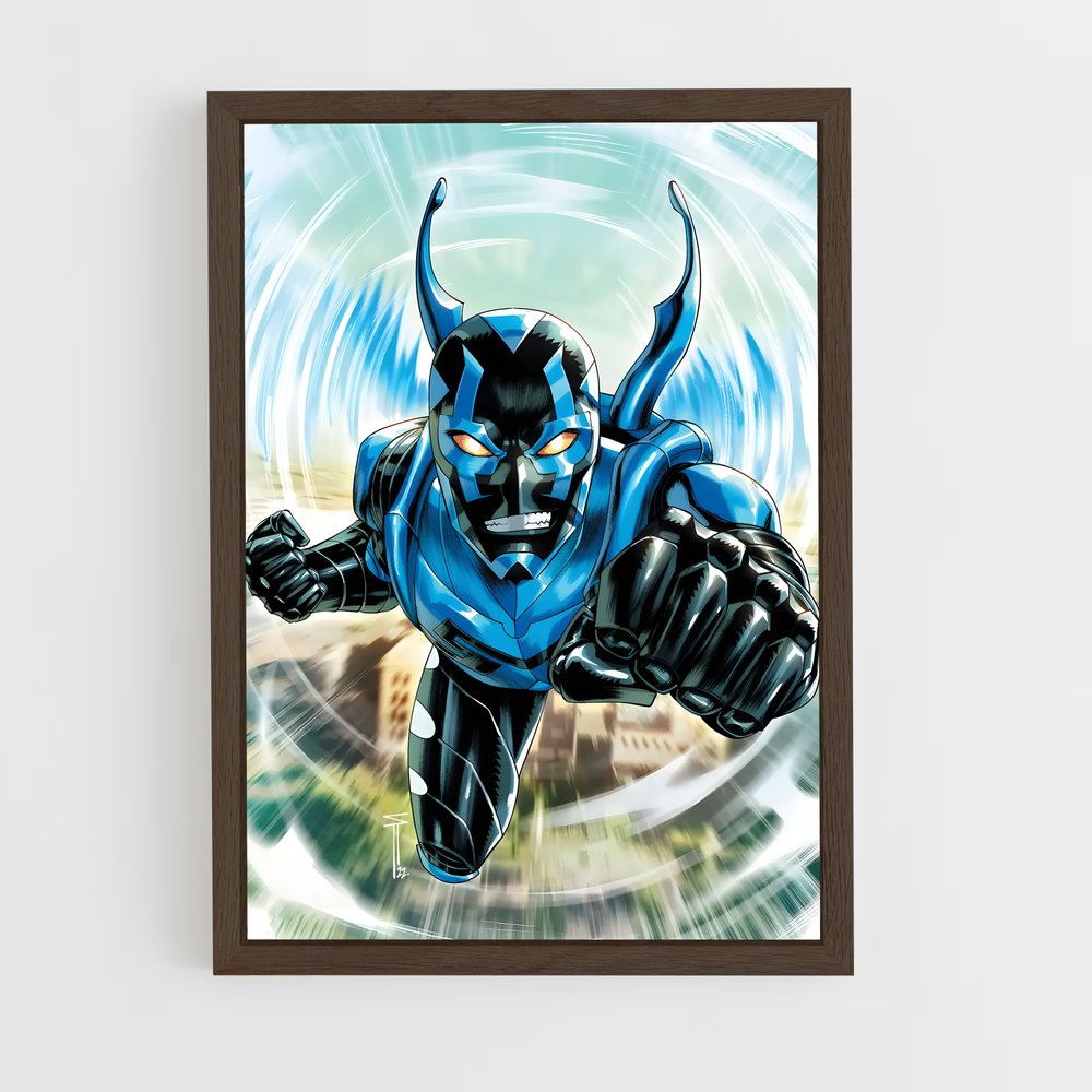 ap-blue beetle-10 cadre Bois foncé