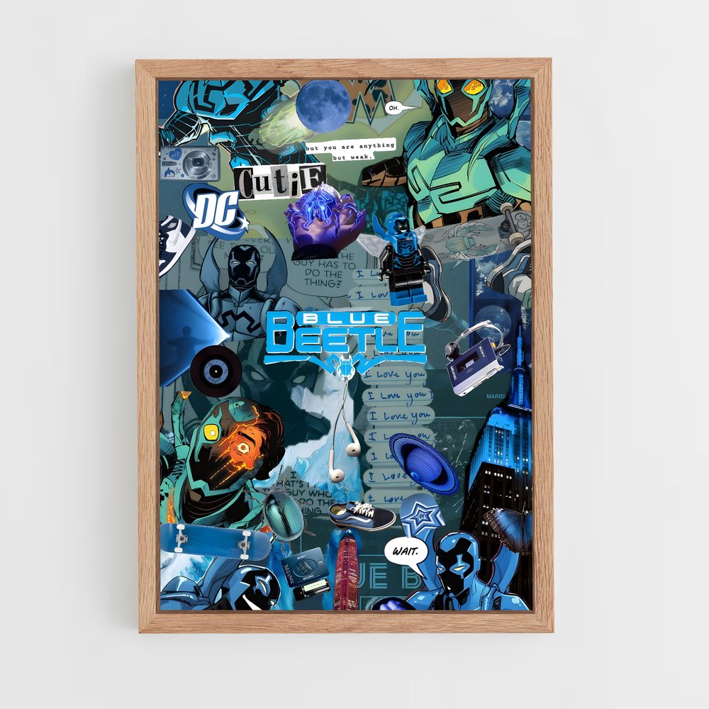 ap-blue beetle-11 cadre Bois clair