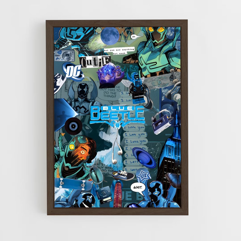 ap-blue beetle-11 cadre Bois foncé
