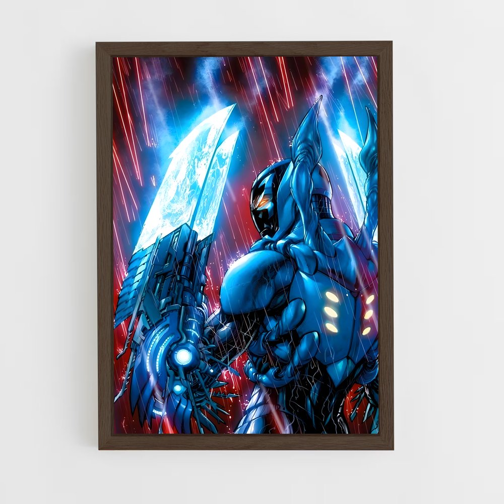 ap-blue beetle-3 cadre Bois foncé