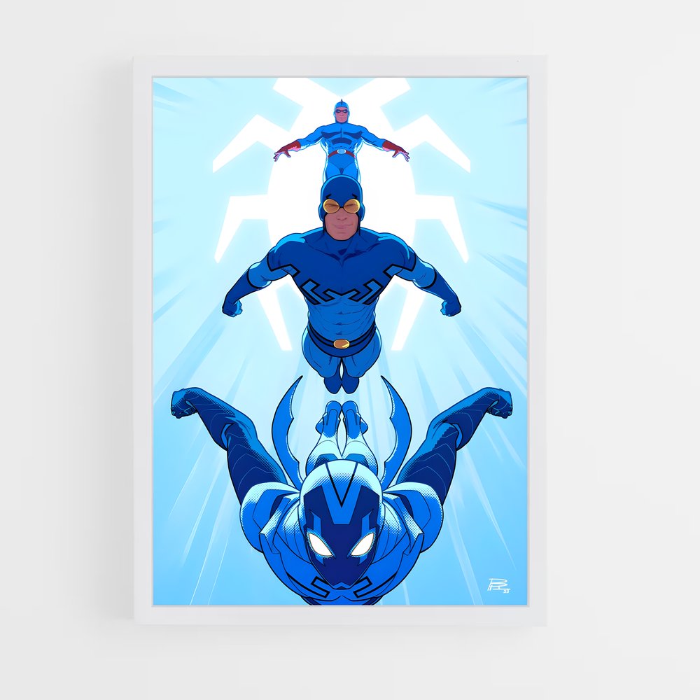 ap-blue beetle-4 cadre Blanc
