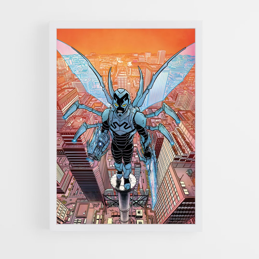 ap-blue beetle-5 cadre Blanc