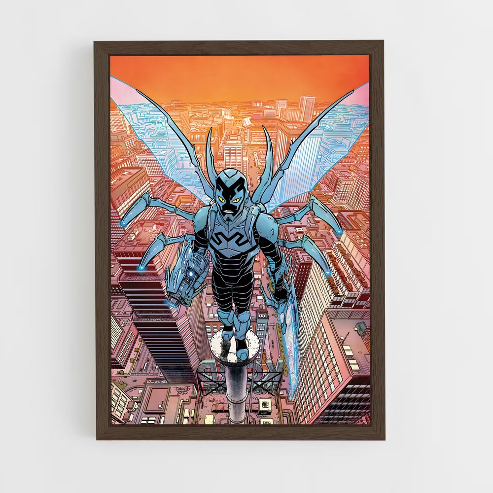 ap-blue beetle-5 cadre Bois foncé