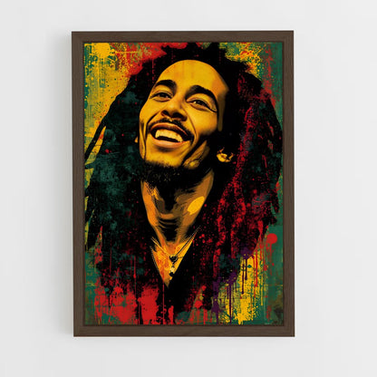 ap-bob marley-3 cadre Bois foncé