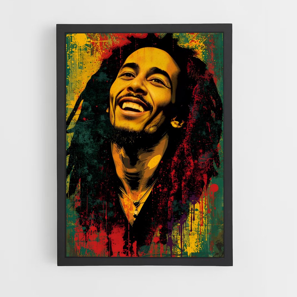 ap-bob marley-3 cadre Noir