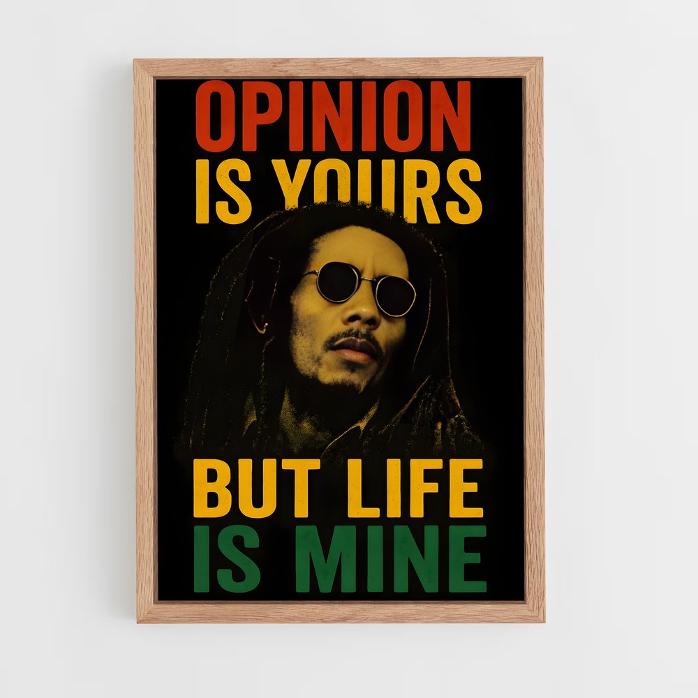 ap-bob marley-4 cadre Bois clair