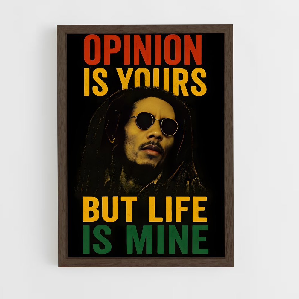 ap-bob marley-4 cadre Bois foncé