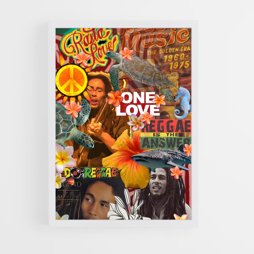 ap-bob marley-5 cadre Blanc