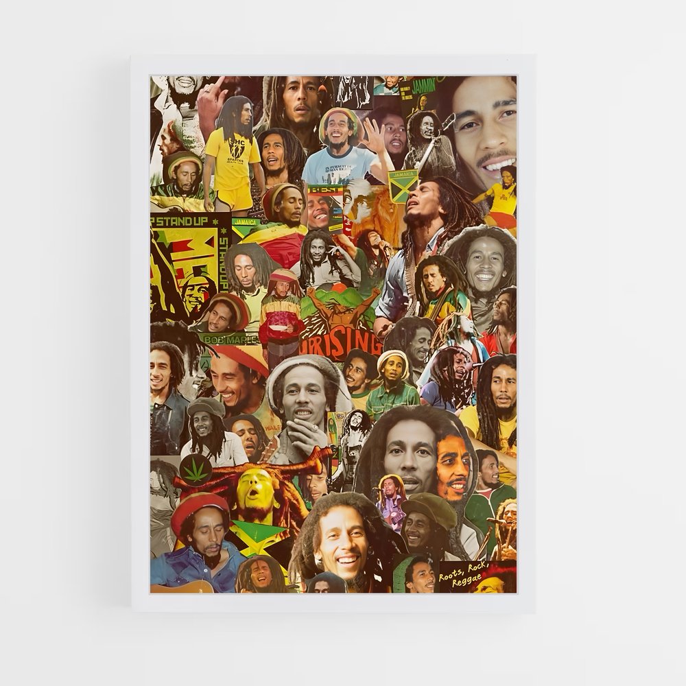 ap-bob marley-8 cadre Blanc