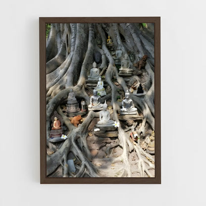 ap-bodhi tree-1 cadre Bois foncé