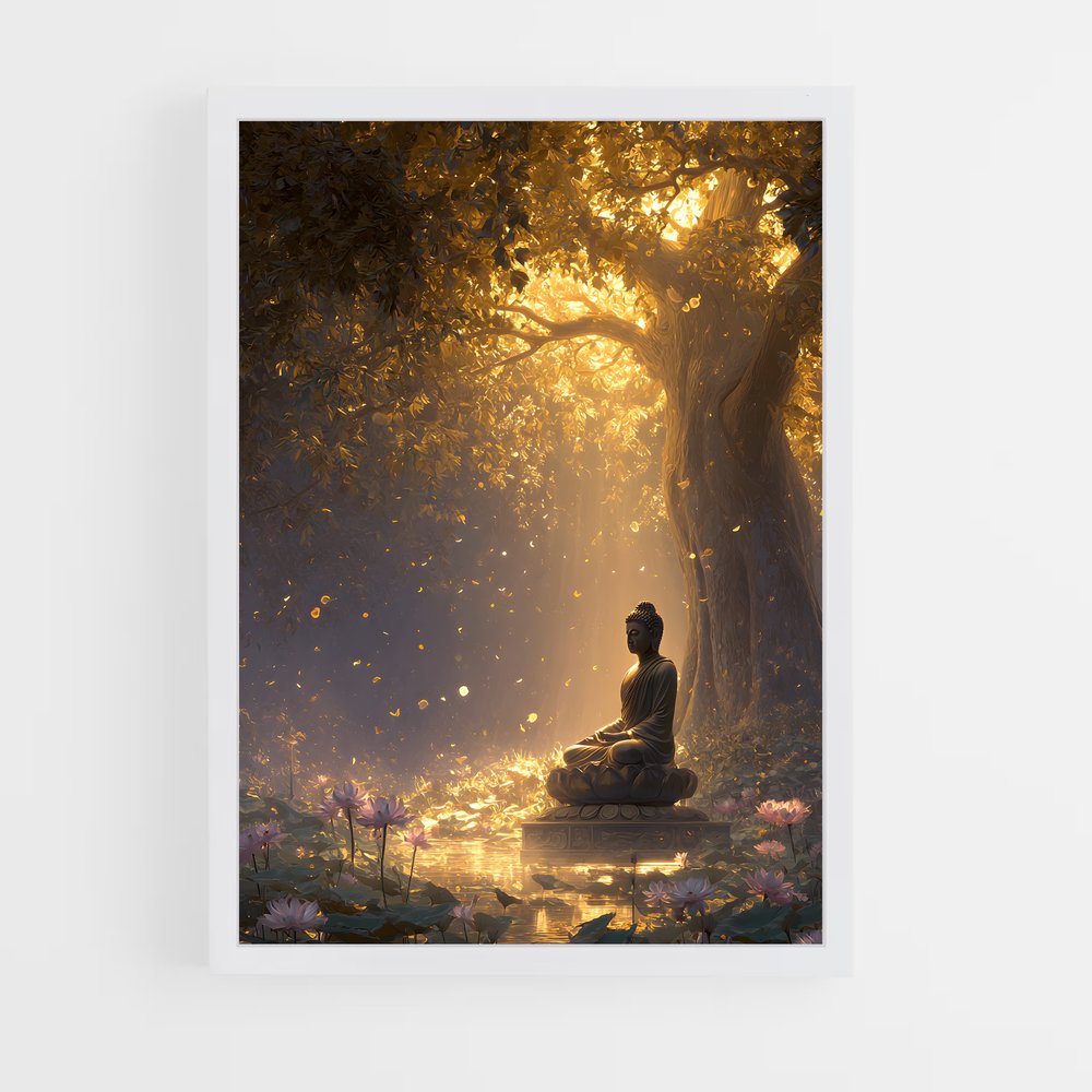 ap-bodhi tree-3 cadre Blanc