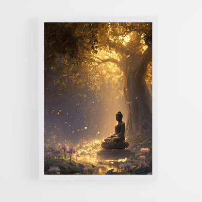 ap-bodhi tree-3 cadre Blanc