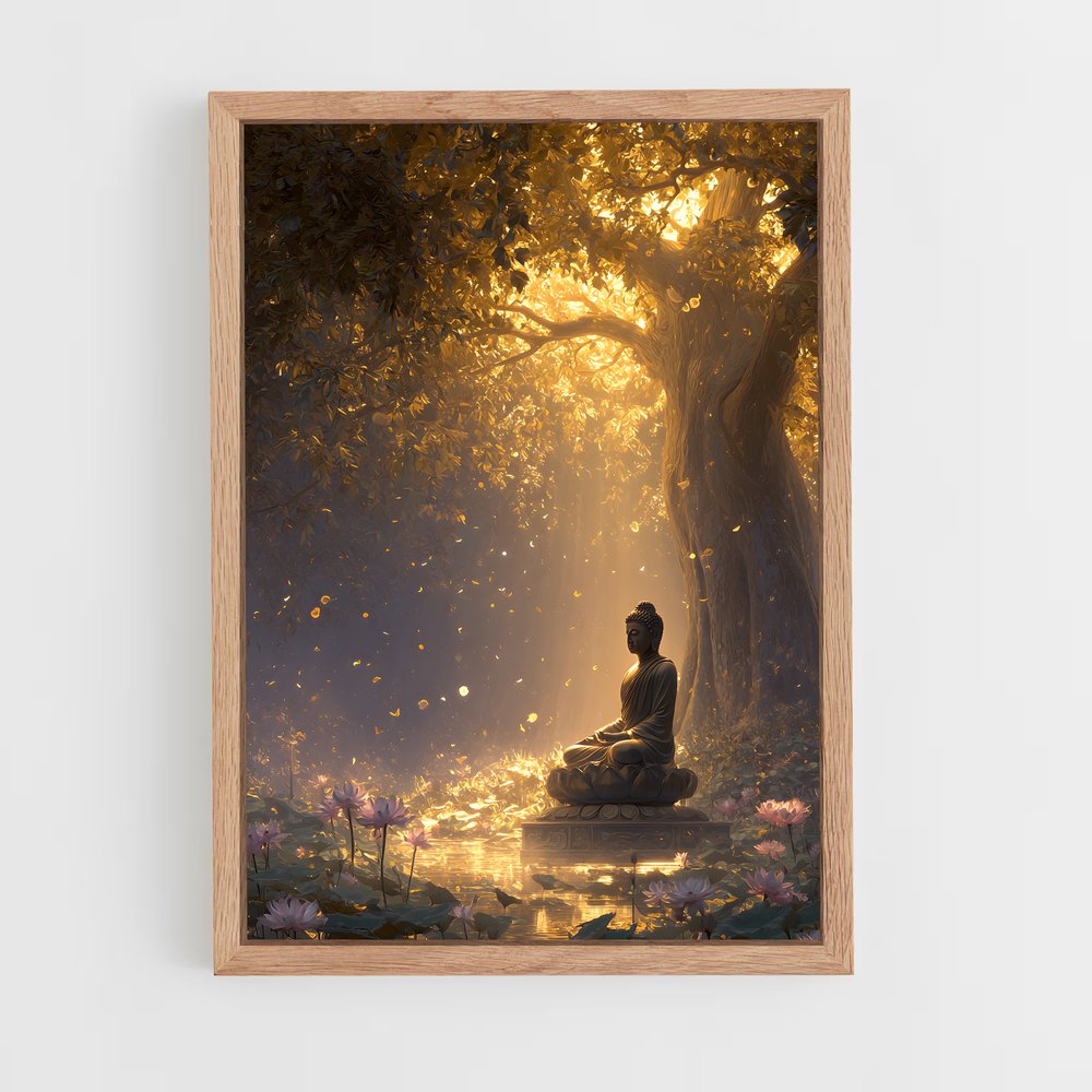 ap-bodhi tree-3 cadre Bois clair
