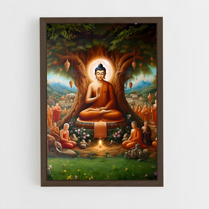 ap-bodhi tree-4 cadre Bois foncé