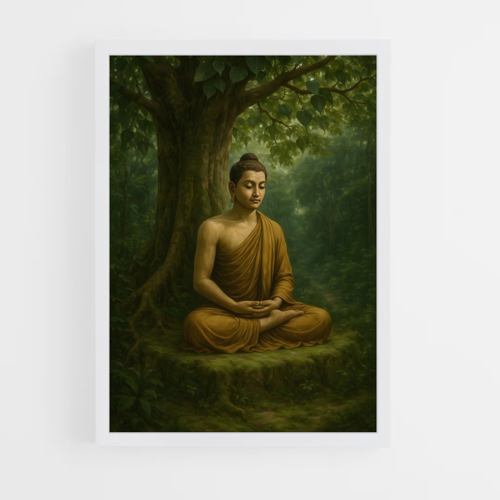ap-bodhi tree-5 cadre Blanc
