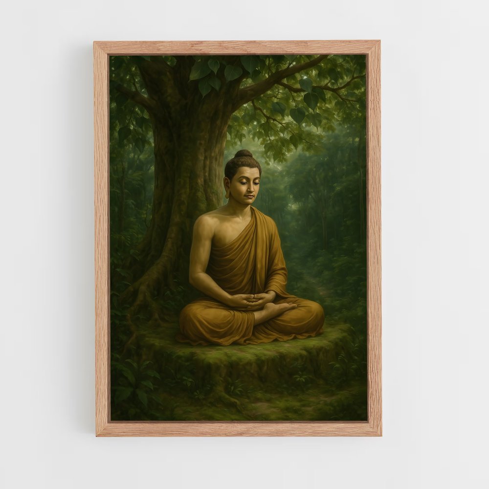 ap-bodhi tree-5 cadre Bois clair