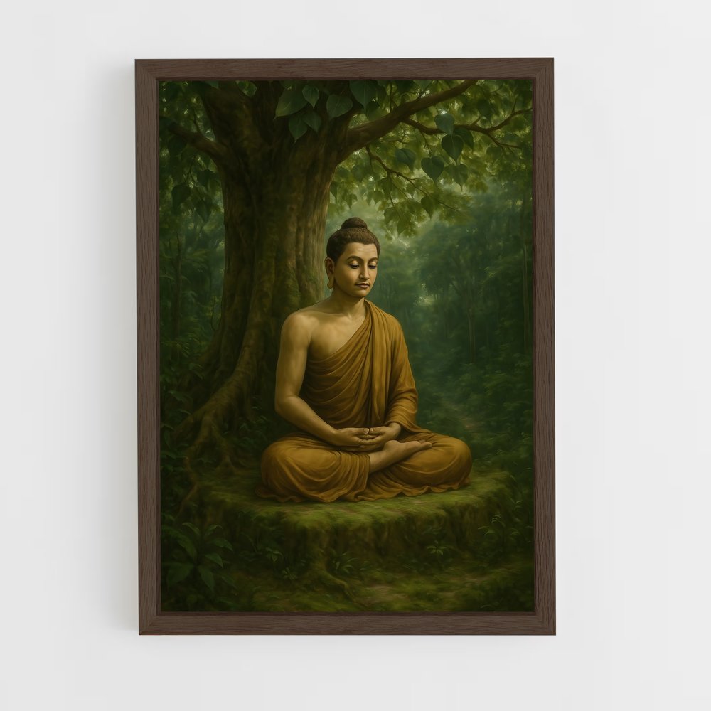 ap-bodhi tree-5 cadre Bois foncé