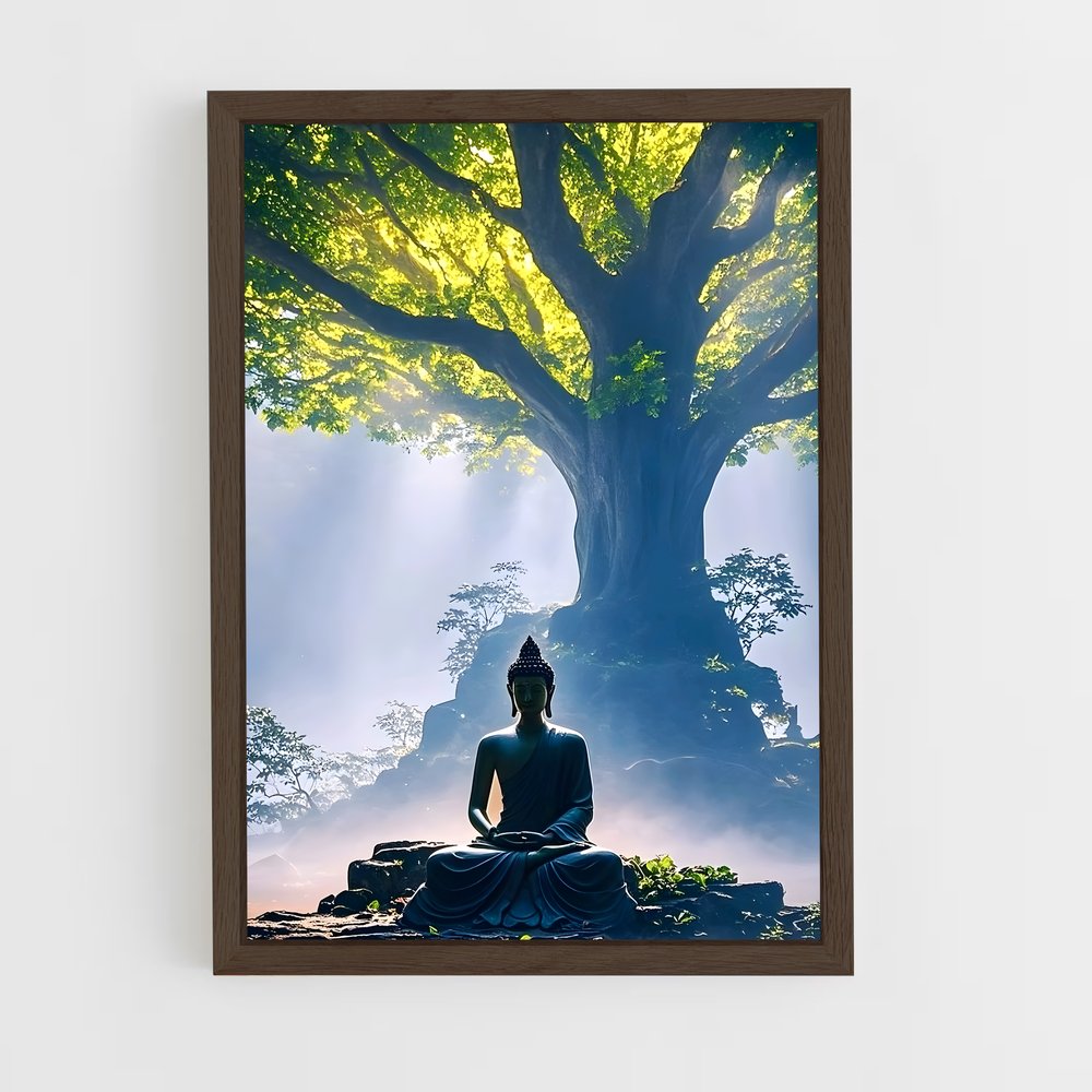 ap-bodhi tree-6 cadre Bois foncé