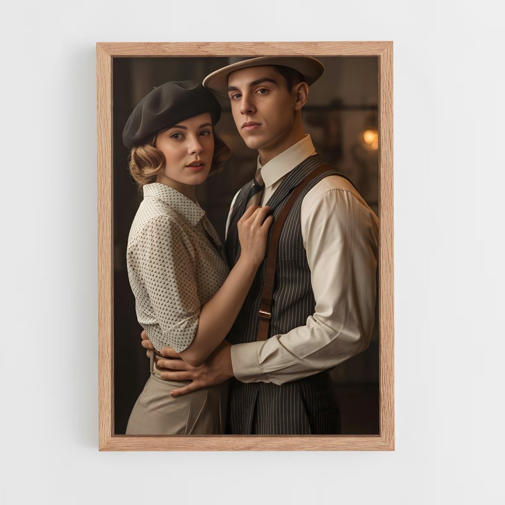 ap-bonnie and clyde-2 cadre Bois clair