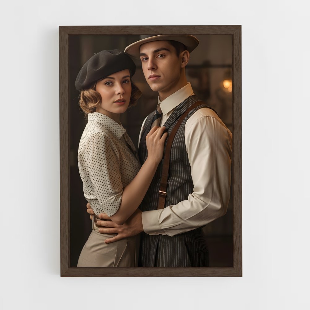 ap-bonnie and clyde-2 cadre Bois foncé