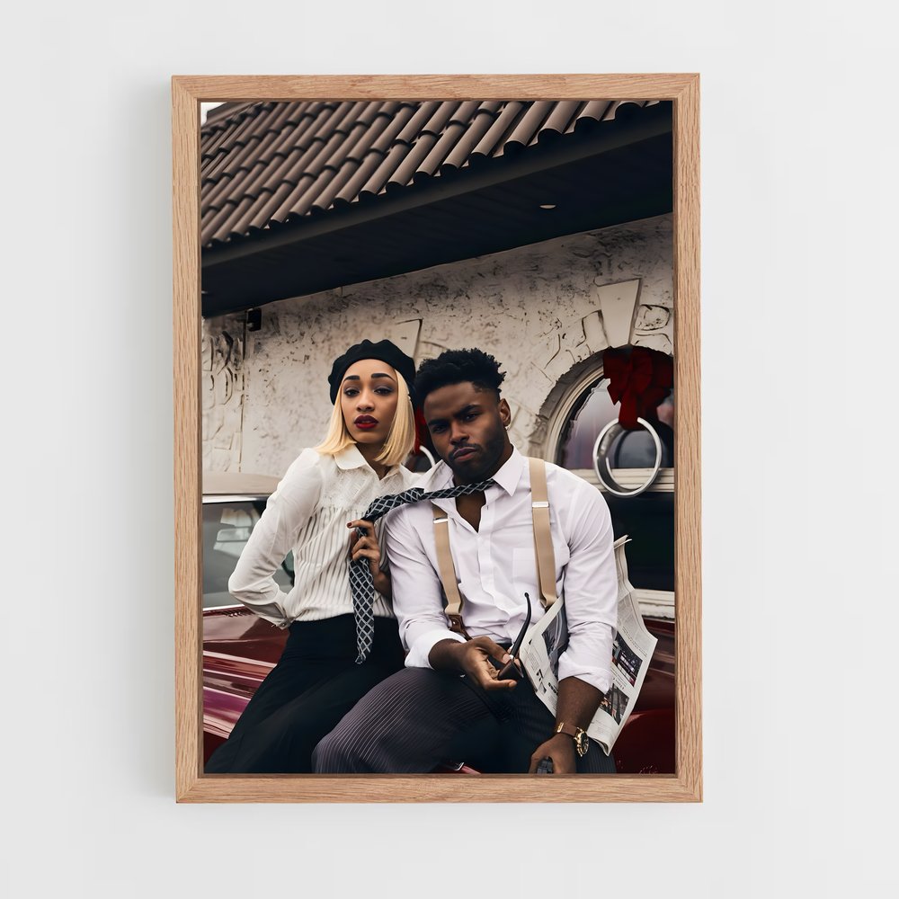 ap-bonnie and clyde-4 cadre Bois clair