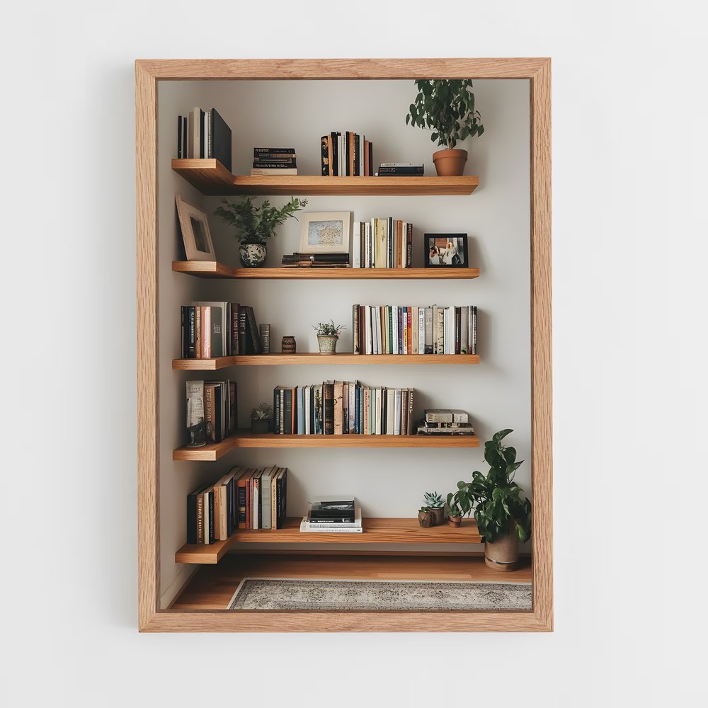 ap-bookshelf-4 cadre Bois clair