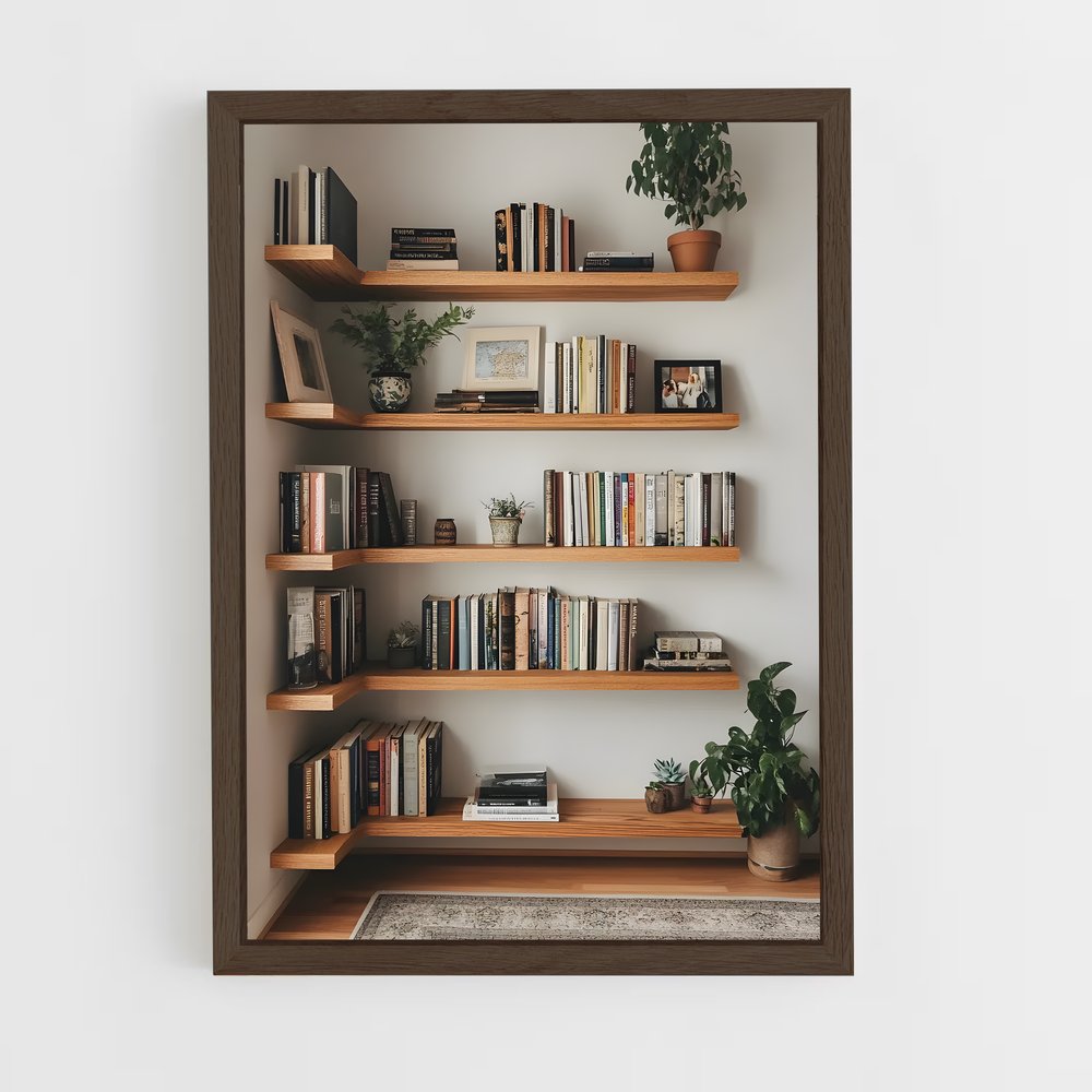 ap-bookshelf-4 cadre Bois foncé