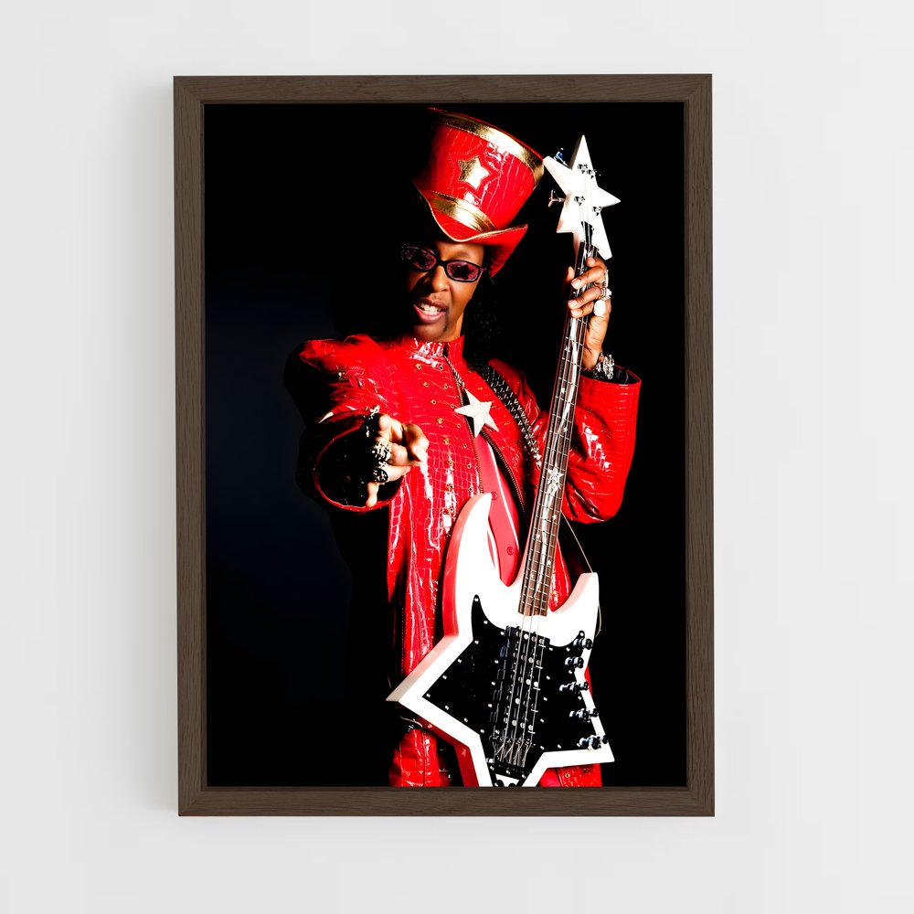 ap-bootsy collins-1 cadre Bois foncé