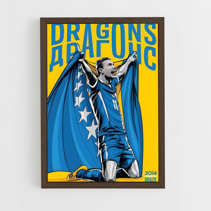 ap-bosnia herzegovina national football team-1 cadre Bois foncé
