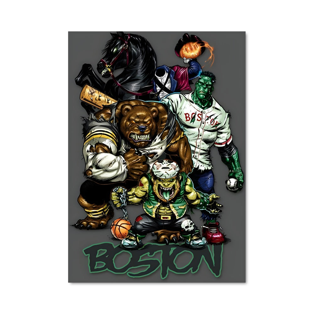 Poster Celtics & Mascot Magic