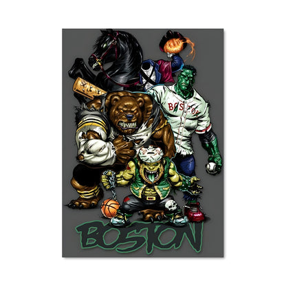 Poster Celtics & Mascot Magic