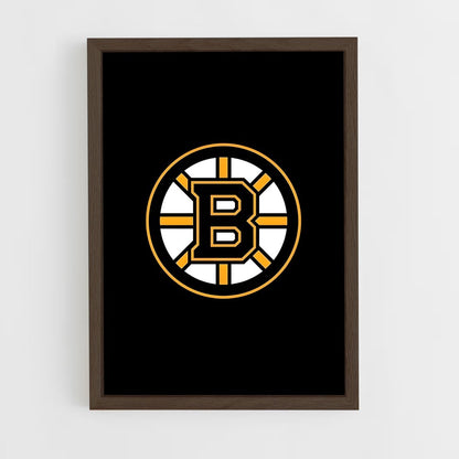 ap-boston bruins-2 cadre Bois foncé