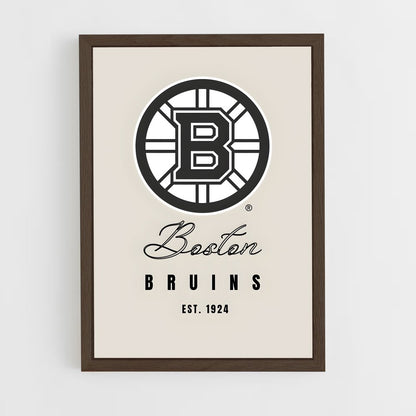 ap-boston bruins-5 cadre Bois foncé