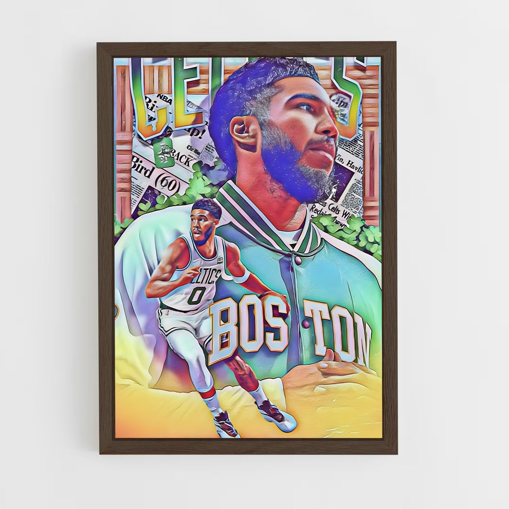ap-boston celtics-11 cadre Bois foncé