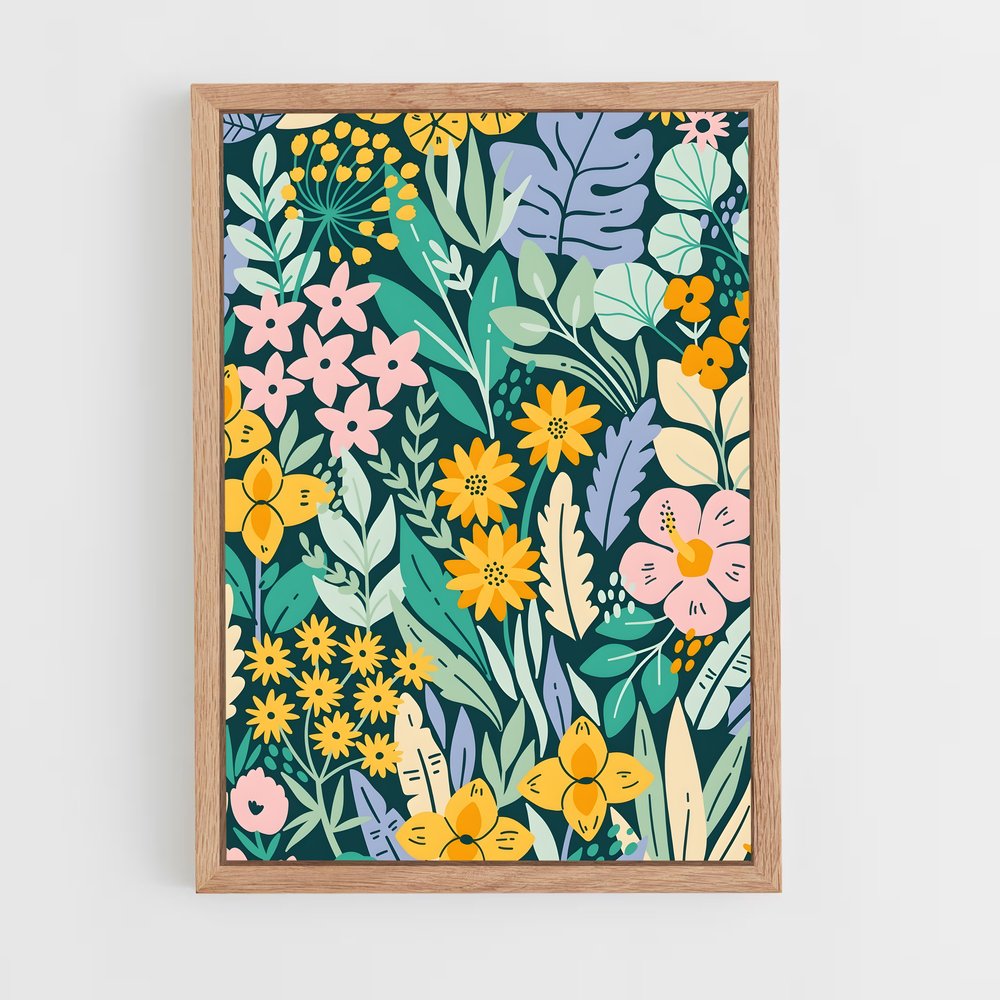 ap-botanical patterns-3 cadre Bois clair