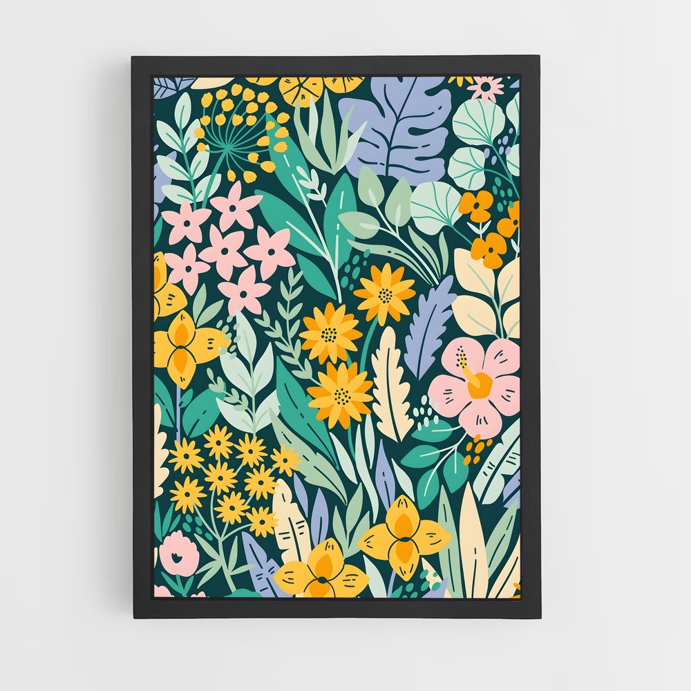 ap-botanical patterns-3 cadre Noir