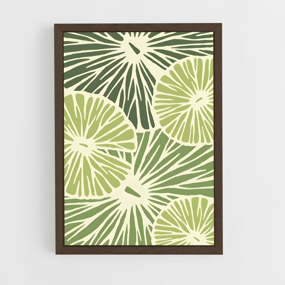 ap-botanical patterns-6 cadre Bois foncé