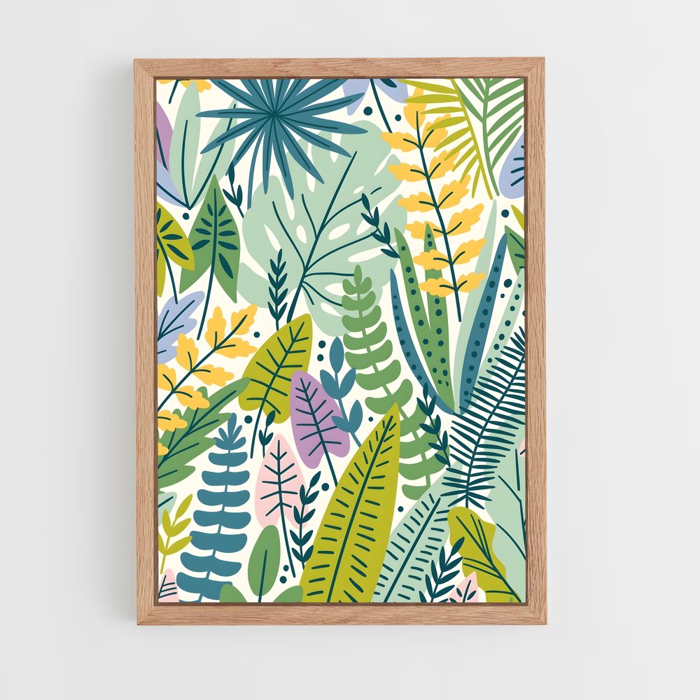 ap-botanical patterns-7 cadre Bois clair