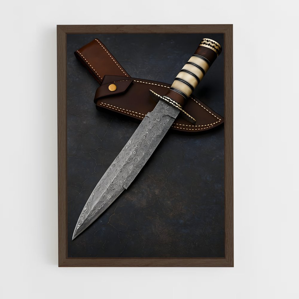 ap-bowie knife-2 cadre Bois foncé
