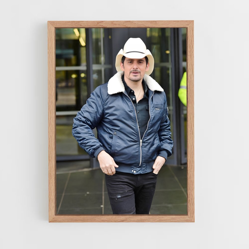ap-brad paisley-3 cadre Bois clair