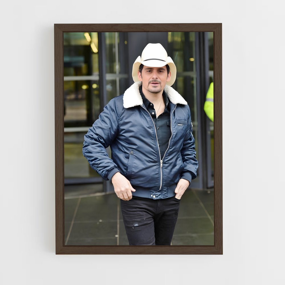 ap-brad paisley-3 cadre Bois foncé